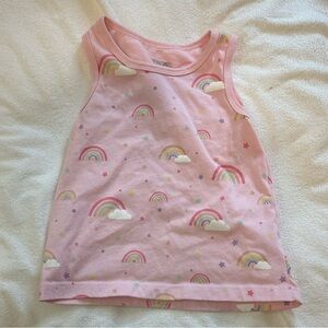 Garanimals Pink Tank Top with Rainbow and Cloud Design